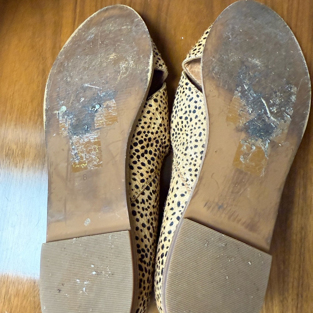 Madewell Tan and Black Spotted Flats - Picture 3 of 4